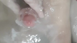 Complete relaxation in the water… Jerk off