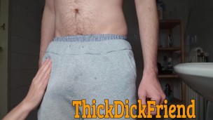 Shaving boyfriend’s bushy dick