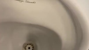 Wanking in City centre public toilets had a big cumshot