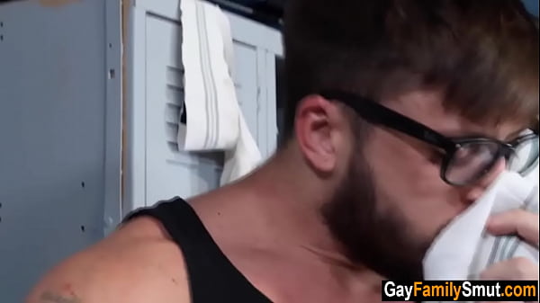 Step daddy bear catches stepson sniffing jockstraps – fucked up family
